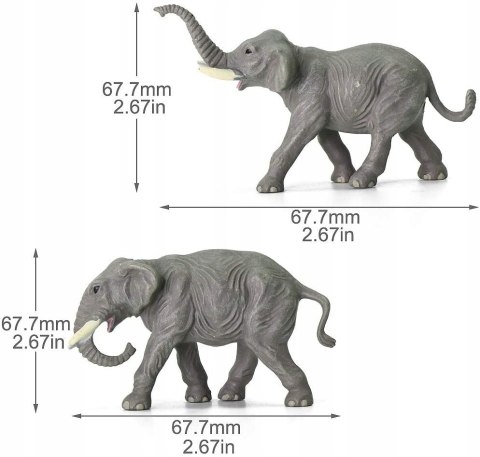 FIGURKI NA MAKIETĘ 1:87 H0 SŁONIE 2 SZT