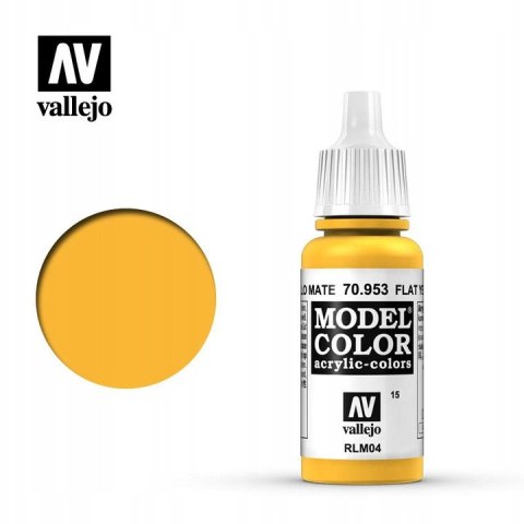 VALLEJO FARBA MODEL COLOR 015 FLAT YELLOW 70953