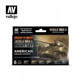 ZESTAW 6 FARB VALLEJO MC WW II US ARMOUR 70203