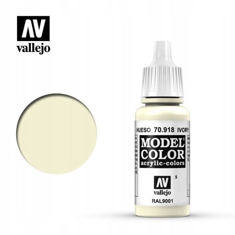 VALLEJO FARBA MODEL COLOR 005 IVORY 70918