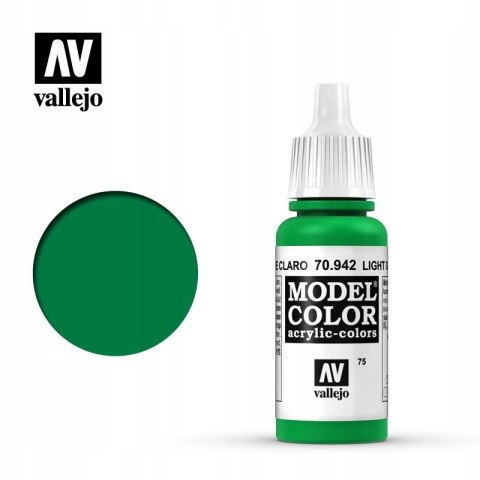 VALLEJO FARBA MODEL COLOR 075 LIGHT GREEN 70942