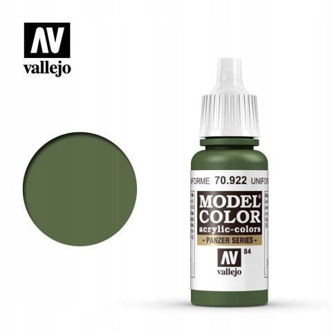 VALLEJO FARBA MODEL COLOR 084 UNIFORM GREEN 70922