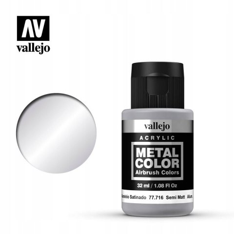 VALLEJO METAL COLOR 32ML SEMI MATE ALUMINIUM 77716