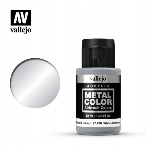 VALLEJO METAL COLOR 32ML WHITE ALUMINIUM 77706