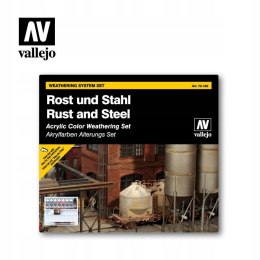 ZESTAW 9 FARB VALLEJO RUST & STEEL + 2 PĘDZLE