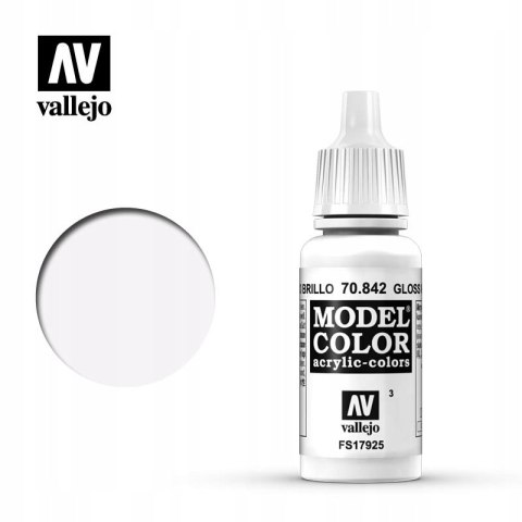 VALLEJO FARBA MODEL COLOR 003 GLOSS WHITE 70842