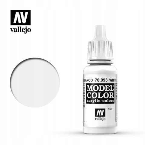 VALLEJO FARBA MODEL COLOR 151 WHITE GREY 70993