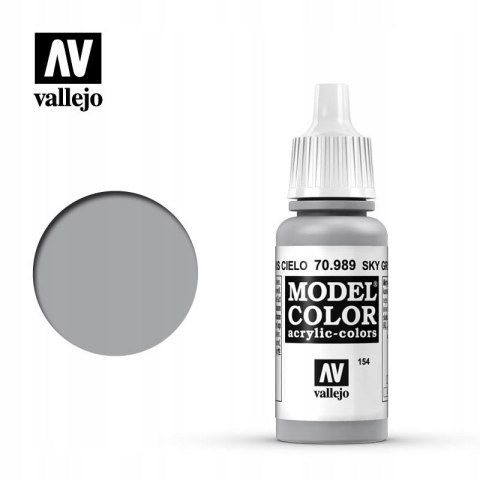 VALLEJO FARBA MODEL COLOR 154 SKY GREY 70989