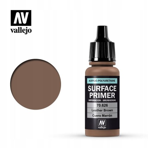 VALLEJO SURFACE PRIMER PODKŁAD 17 ML LEATHER BROWN