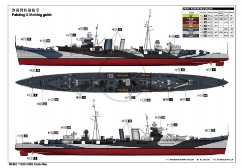 MODEL DO SKLEJANIA TRUMPETER HMS COLOMBO 1:350
