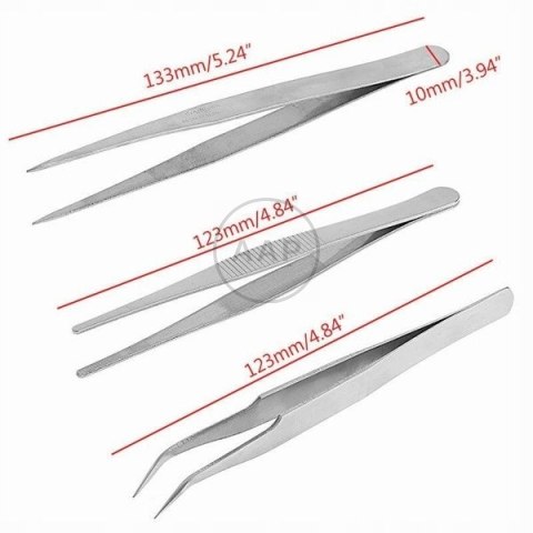 ZESTAW 3 PĘSET MODELARSKICH