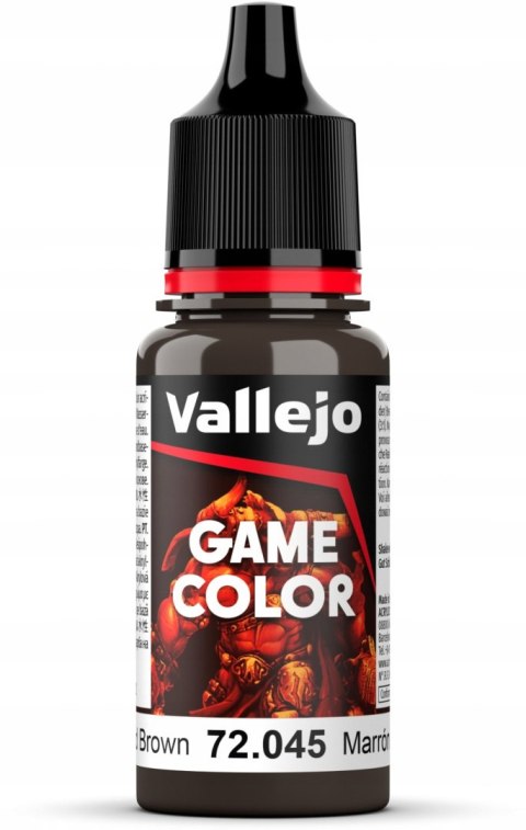 FARBA VALLEJO GAME COLOR 18 ML CHARRED BROWN 72045