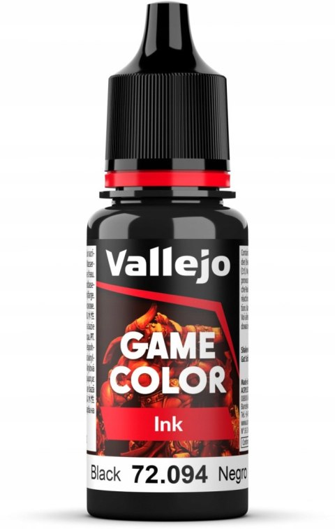 FARBA VALLEJO GAME COLOR INK 18 ML BLACK 72094