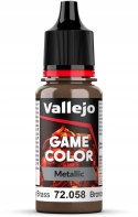 FARBA VALLEJO GAME COLOR METAL 18 ML BRASSY BRASS 72058