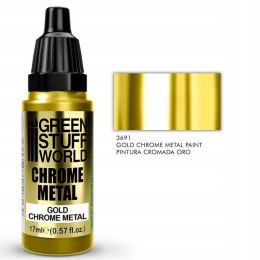 GREEN STUFF WORLD - Chrome Paint Gold 17 ML - EFEKT LUSTRA ZŁOTY