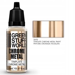 GREEN STUFF WORLD - Chrome Paint Tinplate 17 ML - EFEKT LUSTRA BIAŁA BLACHA