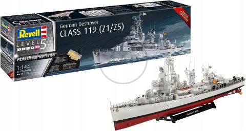 MODEL DO SKLEJANIA REVELL STATEK GERMAN DESTROYER CLASS 119 1:144 05179