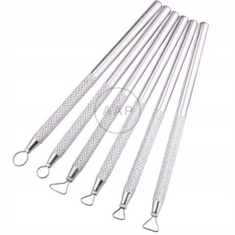 ZESTAW NARZĘDZI DO MODELOWANIA W GLINIE 6 SZT ALUMINIUM