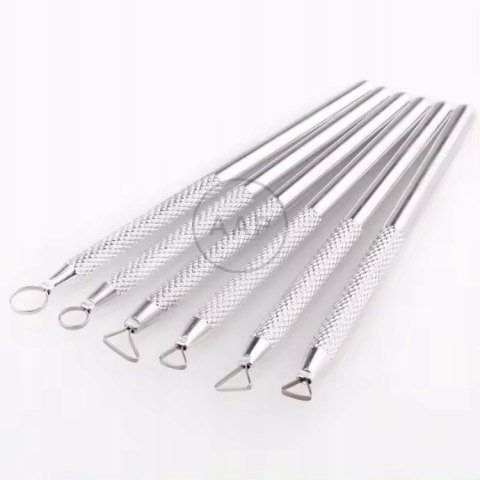 ZESTAW NARZĘDZI DO MODELOWANIA W GLINIE 6 SZT ALUMINIUM