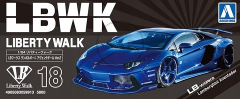 MODEL DO SKLEJANIA AOSHIMA LAMBORGHINI AVENTADOR LIBERTY WALK 1:24 AO05991