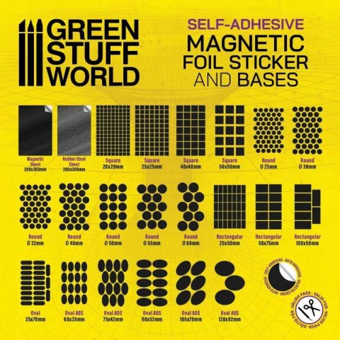 NAKLEJKA MAGNETYCZNA NAKLEJKI PROSTOKĄTNE 30X60 MM GREEN STUFF WORLD 12794 NAKLEJKA MAGNETYCZNA NAKLEJKI PROSTOKĄTNE 30X60 MM GREEN STUFF WORLD 12794