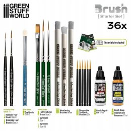 ZESTAW STARTOWY PĘDZLI DLA POCZĄTKUJĄCYCH GREEN STUFF WORLD 11644