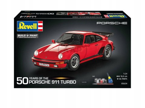ZESTAW UPOMINKOWY REVELL 05634 1:24 - PORSCHE 911 TURBO (50. ROCZNICA)