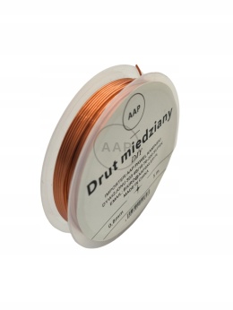 DRUT MIEDZIOWANY POWLEKANY 0,8 mm 5m MODELARSKI JUBILERSKI DO RĘKODZIEŁA