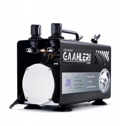 GAAHLERI 42878 KOMPRESOR GT-918 Z ZBIORNIKIEM I PODWÓJNYM WYLOTEM POWIETRZA