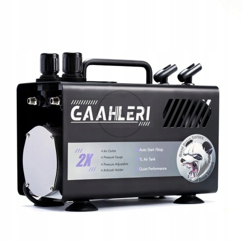 GAAHLERI 42878 KOMPRESOR GT-918 Z ZBIORNIKIEM I PODWÓJNYM WYLOTEM POWIETRZA