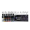 GAAHLERI - KALEIDO COLOR WORKS - ZESTAW 12 FARB 20 ML DO AEROGRAFU + GRATIS