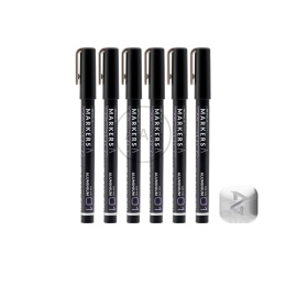 GAAHLERI - MARKER METALICZNY ALUMINIUM 6 SZTUK GM-MS01-6