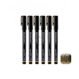 GAAHLERI - MARKER METALICZNY DARK GOLD 6 SZTUK MS08-6