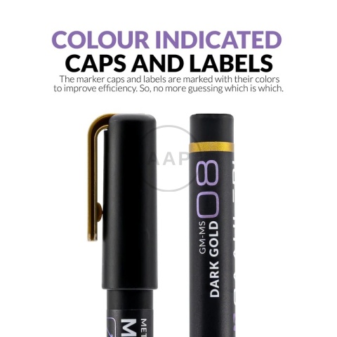 GAAHLERI - MARKER METALICZNY DARK GOLD 6 SZTUK MS08-6