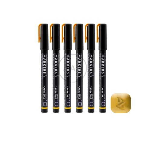 GAAHLERI - MARKER METALICZNY FLASHY GOLD 6 SZTUK GM-MS10-6