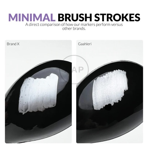 GAAHLERI - MARKER METALICZNY ZIRCONIUM BLACK 6 SZTUK GM-MS06-6