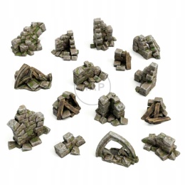 GREEN STUFF WORLD - DUNGEONS & FANTASY - STONE WALL RUINS - RUINY MURU