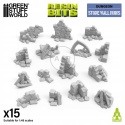 GREEN STUFF WORLD - DUNGEONS & FANTASY - STONE WALL RUINS - RUINY MURU