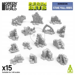 GREEN STUFF WORLD - DUNGEONS & FANTASY - STONE WALL RUINS - RUINY MURU