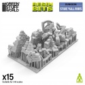 GREEN STUFF WORLD - DUNGEONS & FANTASY - STONE WALL RUINS - RUINY MURU