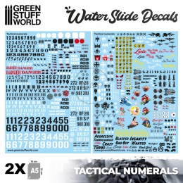 GREEN STUFF WORLD - KALKOMANIE NUMERY I ZNAKI WOJSKOWE 2040