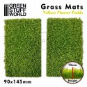 GREEN STUFF WORLD - MATA Z TRAWY DO CIĘCIA 90x145 mm ŻÓŁTE KWIATY 10341