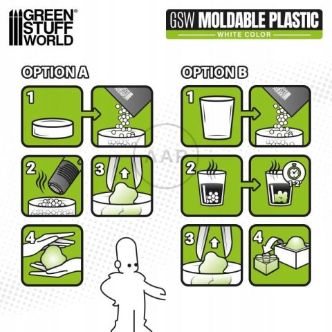 GREEN STUFF WORLD - PLASTIK TERMOPLASTYCZNY MASA DIY 100g 6330