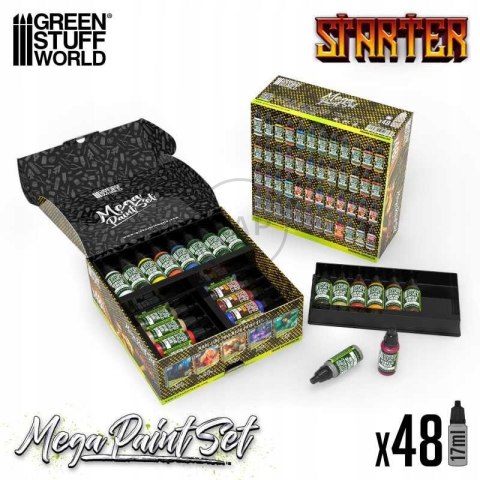 GREEN STUFF WORLD - STARTER SET PAINT - ZESTAW STARTOWY 48 FARB