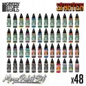 GREEN STUFF WORLD - STARTER SET PAINT - ZESTAW STARTOWY 48 FARB