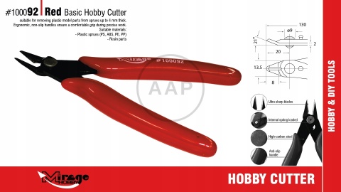MIRAGE 100092 CĄŻKI BASIC HOBBY CUTTER CZERWONE