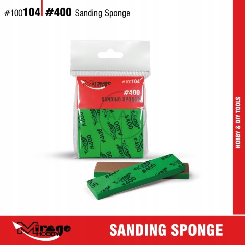 MIRAGE 100104 GĄBKI DO SZLIFOWANIA SANDING SPONGE #400 6 SZT