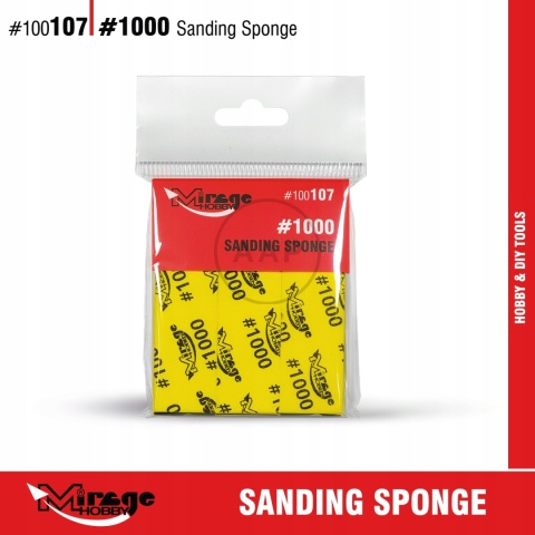 MIRAGE 100107 GĄBKI DO SZLIFOWANIA SANDING SPONGE #1000 6 SZT
