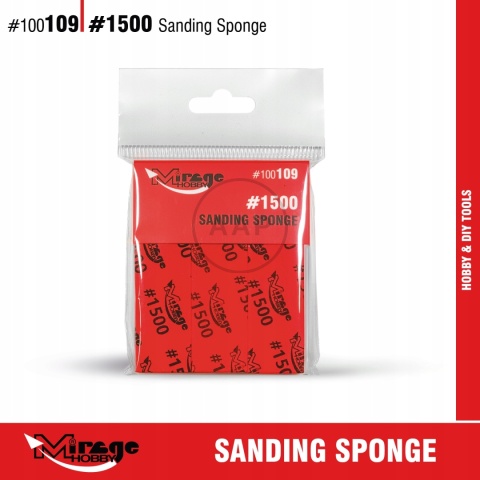MIRAGE 100109 GĄBKI DO SZLIFOWANIA SANDING SPONGE #1500 6 SZT