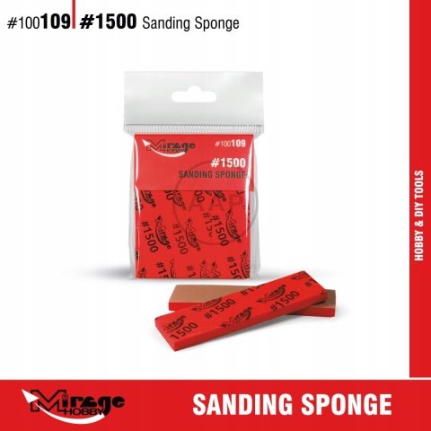 MIRAGE 100109 GĄBKI DO SZLIFOWANIA SANDING SPONGE #1500 6 SZT